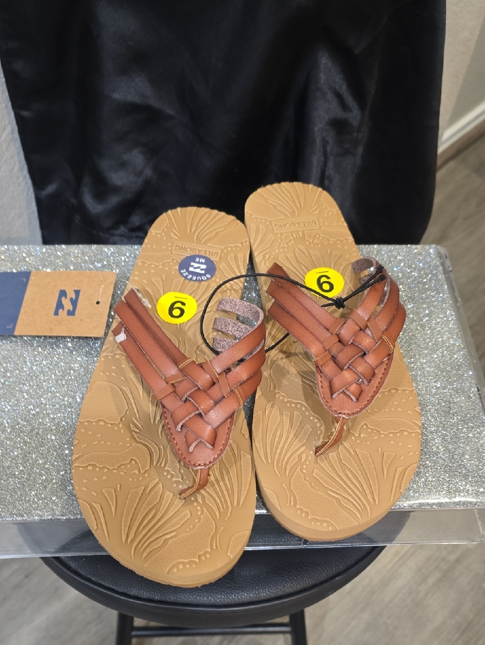 Billabong Leather Woven Thong Sandals - Picture 5 of 7
